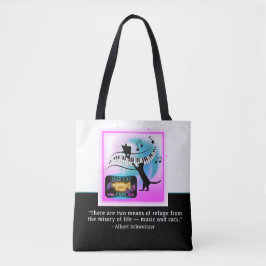 Jazz Cats | Klavier | Schweitzer Quote Tasche