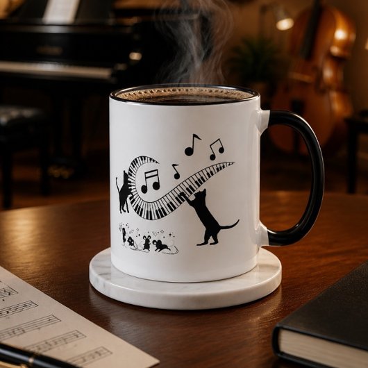 Jazz Cats | Klavier | Tasse des Kaffees
