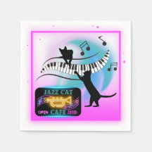 Jazz Cats | Piano Paper Napkins