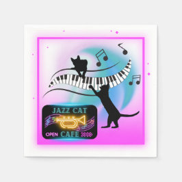 Jazz Cats | Piano Paper Napkins Serviette