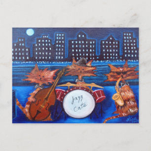 Jazz Cats Post Card Postkarte
