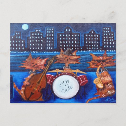 Jazz Cats Post Card Postkarte (Vorderseite)