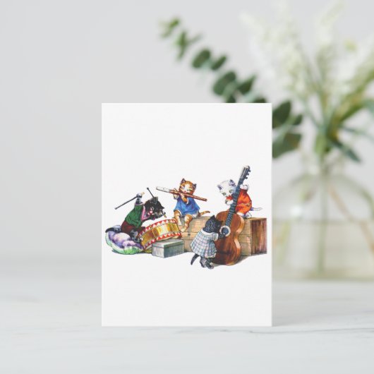 Jazz Cats Postkarte (Stehend Vorderseite)