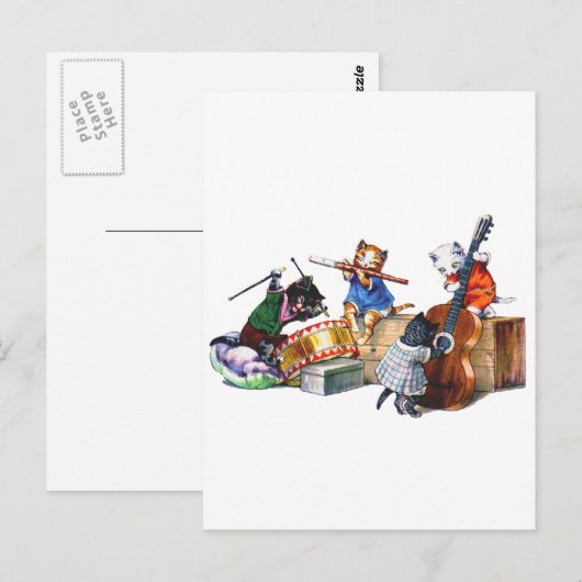 Jazz Cats Postkarte (Vorne/Hinten)