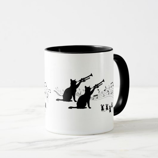Jazz Cats | Trompete | Tasse des Kaffees (VorderseiteRechts)