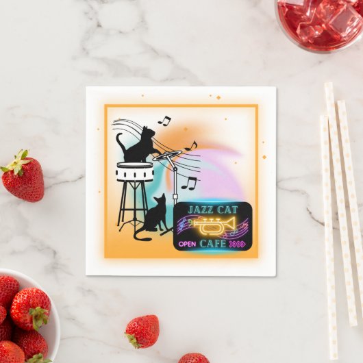 Jazz Cats | Trum Paper Napkins Serviette (Beispiel)