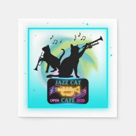 Jazz Cats | Trumpet Paper Napkins Serviette