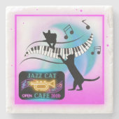 Jazz Cats | Untersetzer Piano Stone (Vorderseite)