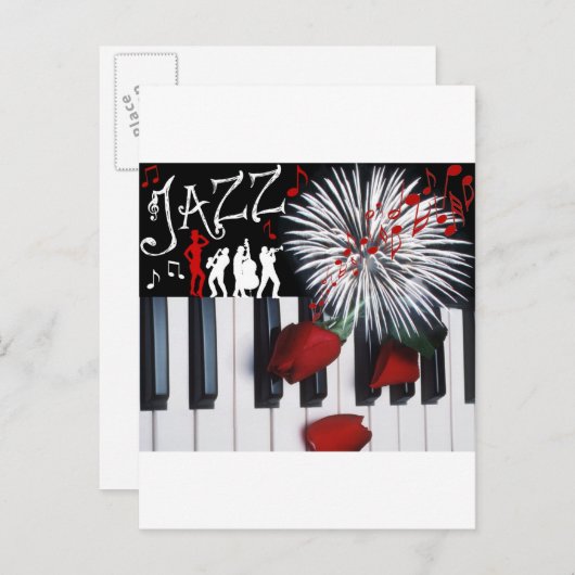 JAZZ CELEBRATION EINLADUNGSPOSTKARTE (Vorne/Hinten)