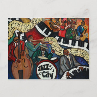 Jazz City Postcard Postkarte