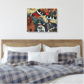 Jazz City Stretched Canvas Print Leinwanddruck (Insitu (Schlafzimmer))