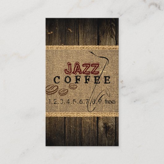 Jazz Coffee Shop Music Visitenkarte (Vorderseite)