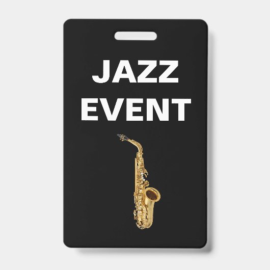 Jazz Concert or Event Staff ID Abzeichen Ausweis (Vorderseite)