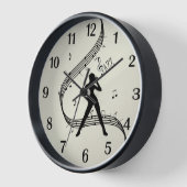 Jazz Dance Golden Black Numbers Uhr (Winkel)