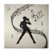 Jazz Dance Golden Keramik Tile Fliese (Vorderseite)