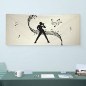 Jazz Dance Golden Music Banner (Messe)