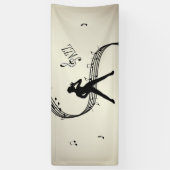 Jazz Dance Golden Music Banner (Vertikal)