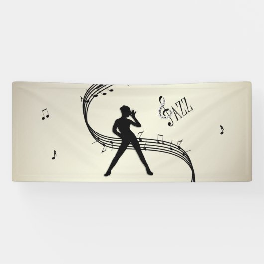 Jazz Dance Golden Music Banner (Horizontal)