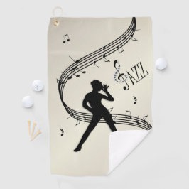 Jazz Dance Golden Music Golf Handtuch