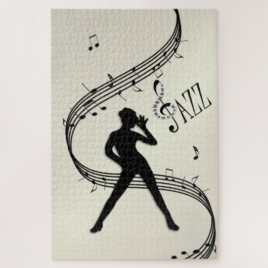Jazz Dance Golden Music Jigsaw Puzzle (Vertikal)