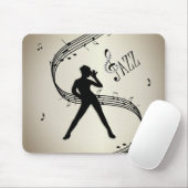 Jazz Dance Golden Music Mouse Pad Mousepad (Mit Mouse)