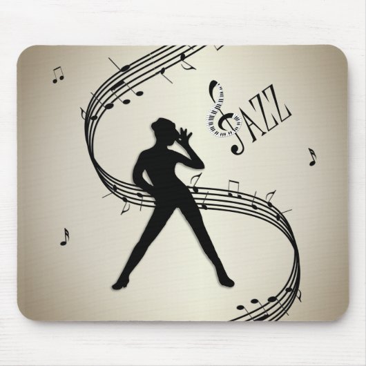 Jazz Dance Golden Music Mouse Pad Mousepad (Vorne)