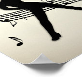 Jazz Dance Golden Music Poster (Ecke)
