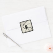 Jazz Dance Golden Music Square Sticker (Umschlag)