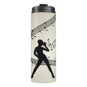 Jazz Dance Golden Music Thermal Tumbler Thermosbecher