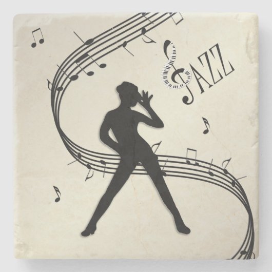 Jazz Dance Golden Music Untersetzer (Vorderseite)