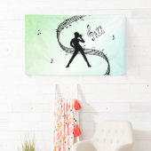 Jazz Dance Green Music Banner (Insitu)