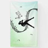 Jazz Dance Green Music Banner (Vertikal)