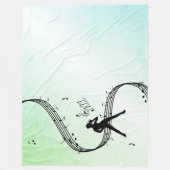 Jazz Dance Green Music Fleece Blanket (Vorderseite)