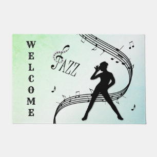 Jazz Dance Green Music Fußmatte