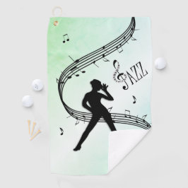 Jazz Dance Green Music Golfhandtuch