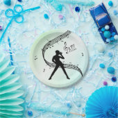 Jazz Dance Green Music Pappteller (Party)