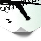 Jazz Dance Green Music Poster (Ecke)