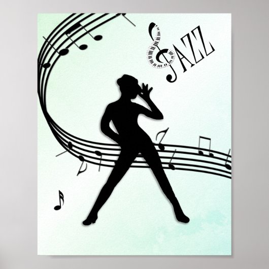 Jazz Dance Green Music Poster (Vorne)