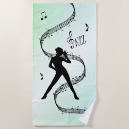 Jazz Dance Green Music Strandtuch
