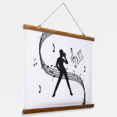 Jazz Dance Hanging Tapestry Wandteppich Mit Holzrahmen (Gewinkelt)