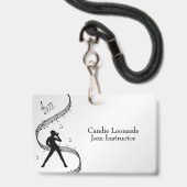Jazz Dance Instructor mit Name and Station Abzeich Ausweis (Vorderseite mit Lanyard)