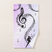 Jazz Dance Lila Music Bath Handtuch Set (Handtuch)