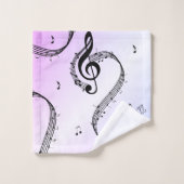 Jazz Dance Lila Music Bath Handtuch Set (Waschlappen)