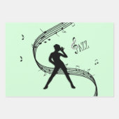Jazz Dance Mint Music Geschenkpapier Set (Vorderseite)
