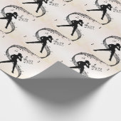 Jazz Dance Peach Tones Music Geschenkpapier (Ecke)