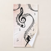 Jazz Dance Peachy Music Badhandtuch Set (Handtuch)