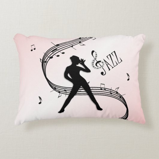 Jazz Dance Pink Accent Kissen (Vorderseite)