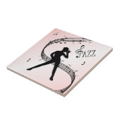 Jazz Dance Pink Keramik Tile Fliese (Seite)