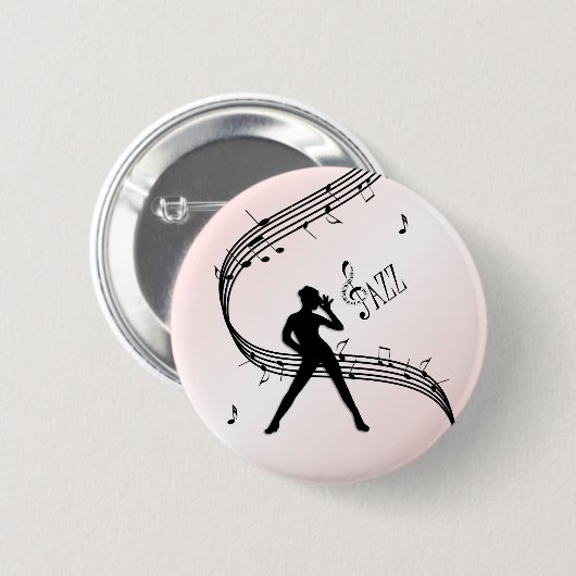 Jazz Dance Pink Music Button (Vorne & Hinten)
