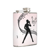Jazz Dance Pink Music Flask Flachmann (Rechts)